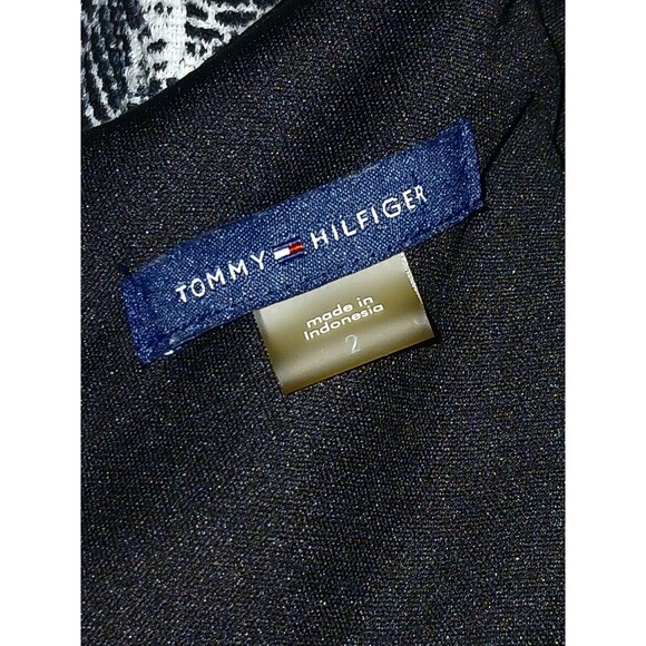 Tommy Hilfiger Women's Floral Knit Dress Stretch Size 2 Bell Sleeve FitFlare - Picture 7 of 7